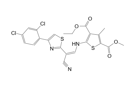 4-ethyl 2-methyl 5-({(Z)-2-cyano-2-[4-(2,4-dichlorophenyl)-1,3-thiazol-2-yl]ethenyl}amino)-3-methyl-2,4-thiophenedicarboxylate