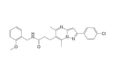 pyrazolo[1,5-a]pyrimidine-6-propanamide, 2-(4-chlorophenyl)-N-[(2-methoxyphenyl)methyl]-5,7-dimethyl-