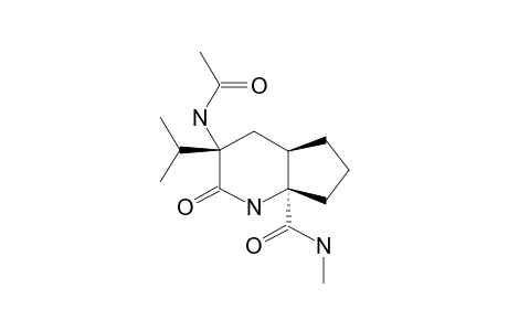 3-ACETYLAMINO-3-ISOPROPYL-N-METHYL-2-OXO-OCTAHYDRO-7A-H-CYCLOPENTA-[B]-PYRIDINE-7A-CARBOXAMIDE