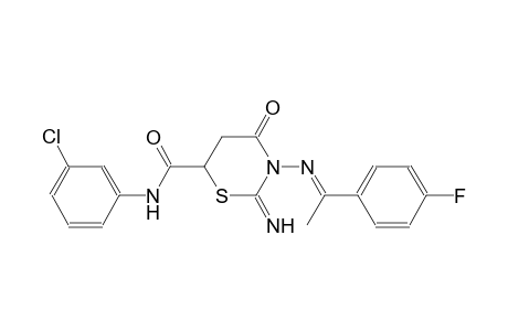 2-Azanylidene-N-(3-chlorophenyl)-3-[(E)-1-(4-fluorophenyl)ethylideneamino]-4-oxidanylidene-1,3-thiazinane-6-carboxamide