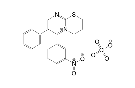 6-(3-nitrophenyl)-7-phenyl-2H,3H,4H-pyrimido[2,1-b][1,3]thiazin-5-ium perchlorate