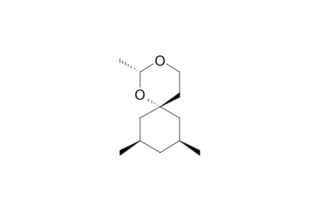 CIS-3',CIS-5'-DIMETHYL-2-METHYL-1,3-DIOXANE-1-R-SPIRO-4-CYCLOHEXANE