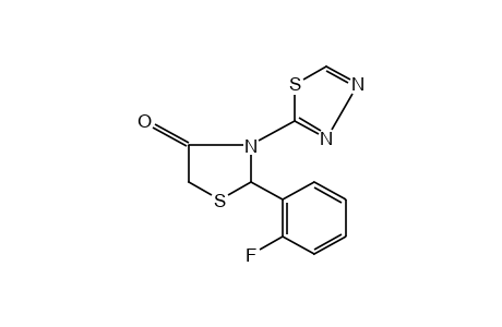 2-(o-fluorophenyl)-3-(1,3,4-thiadiazol-2-yl)-4-thiazolidinone
