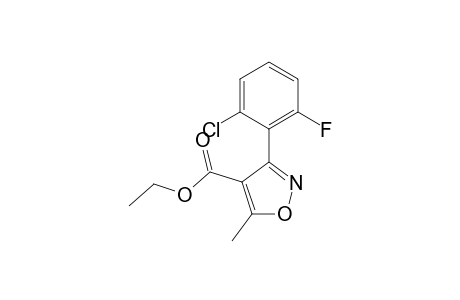 4-Isoxazolecarboxylic acid, 3-(2-chloro-6-fluorophenyl)-5-methyl-, ethyl ester