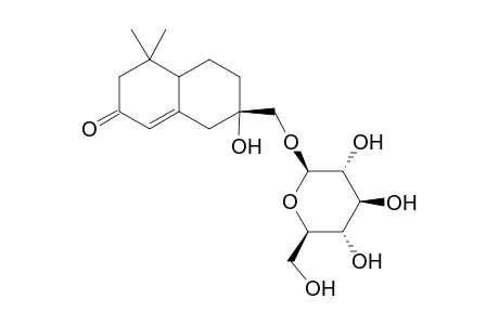 (S)-7-Hydroxy-4,4-dimethyl-7-((2R,3R,4S,5S,6R)-3,4,5-trihydroxy-6-hydroxymethyl-tetrahydro-pyran-2-yloxymethyl)-4,4a,5,6,7,8-hexahydro-3H-naphthalen-2-on