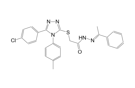 acetic acid, [[5-(4-chlorophenyl)-4-(4-methylphenyl)-4H-1,2,4-triazol-3-yl]thio]-, 2-[(E)-1-phenylethylidene]hydrazide