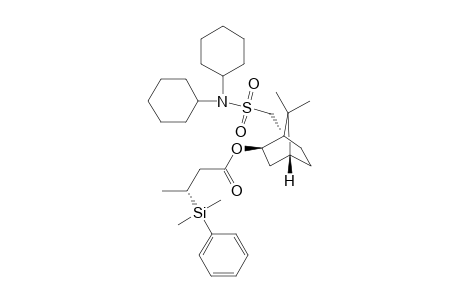 (1S,2R,4R)-1-(N,N-Dicyclohexylaminosulfonylmethyl)-7,7-dimethylbicyclo[2.2.1]heptan-2-yl (3'R)-3'-dimethyl(phenyl)silylbutanoate