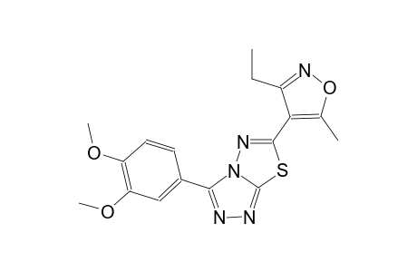 [1,2,4]triazolo[3,4-b][1,3,4]thiadiazole, 3-(3,4-dimethoxyphenyl)-6-(3-ethyl-5-methyl-4-isoxazolyl)-