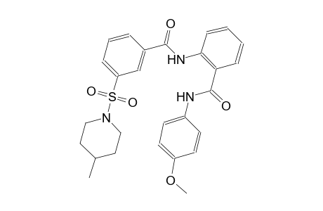 benzamide, N-(4-methoxyphenyl)-2-[[3-[(4-methyl-1-piperidinyl)sulfonyl]benzoyl]amino]-