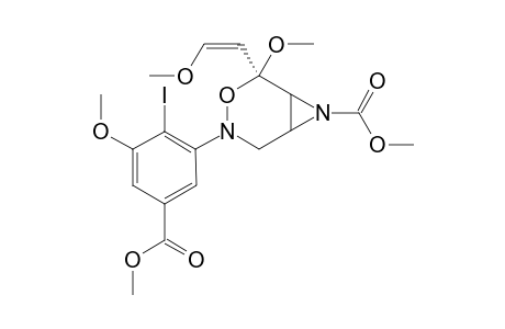 3-[(2-iodo-3-methoxy-5-(methoxycarbonyl)phenyl]-5-methoxy-5-[(Z)-(mthoxy)ethenyl]-7-(methoxycarbonyl)-3,7-diaza-4-oxabicyclo[4.1.0]heptane