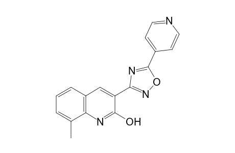 2-Quinolinol, 8-methyl-3-[5-(4-pyridinyl)-1,2,4-oxadiazol-3-yl]-
