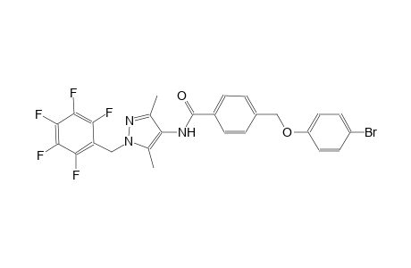 4-[(4-bromophenoxy)methyl]-N-[3,5-dimethyl-1-(2,3,4,5,6-pentafluorobenzyl)-1H-pyrazol-4-yl]benzamide