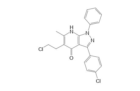 5-(2-Chloroethyl)-3-(4-chlorophenyl)-6-methyl-1-phenyl-1,7-dihydro-4H-pyrazolo[3,4-b]pyridin-4-one