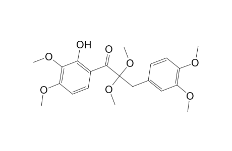 1-Propanone, 3-(3,4-dimethoxyphenyl)-1-(2-hydroxy-3,4-dimethoxyphenyl)-2,2-dimethoxy-