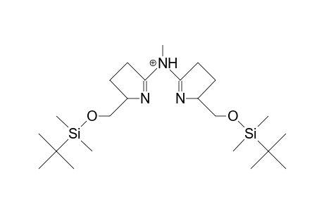 <S,S>-Bis<2-(T-butyl-dimethyl-silyloxymethyl)-3,4-dihydro-2H-pyrrol-5-yl>-methylammonium cation