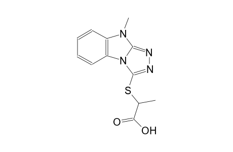 2-[(9-methyl-9H-[1,2,4]triazolo[4,3-a]benzimidazol-3-yl)sulfanyl]propanoic acid