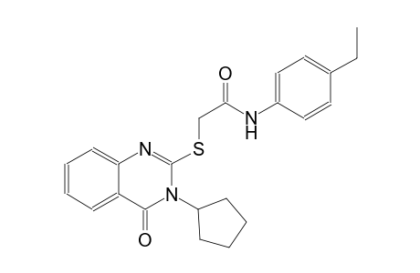 acetamide, 2-[(3-cyclopentyl-3,4-dihydro-4-oxo-2-quinazolinyl)thio]-N-(4-ethylphenyl)-
