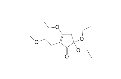 2-Cyclopenten-1-one, 3,5,5-triethoxy-2-(2-methoxyethyl)-