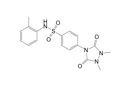 4-(1,2-Dimethyl-3,5-dioxo-1,2,4-triazolidin-4-yl)-N-(2-methylphenyl)benzenesulfonamide