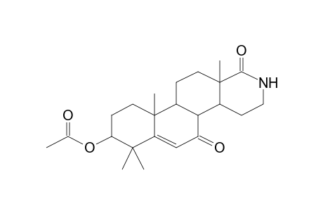 Acetic acid, 7,7,10a,12a-tetramethyl-1,5-dioxo-1,2,3,4,4a,4b,5,7,8,9,10,10a,10b,11,12,12a-hexadecahydronaphtho[2,1-f]isoquinolin-8-yl ester