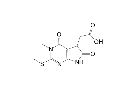2-(3-Methyl-2-methylsulfanyl-4,6-dioxo-5,7-dihydropyrrolo[2,3-d]pyrimidin-5-yl)acetic acid