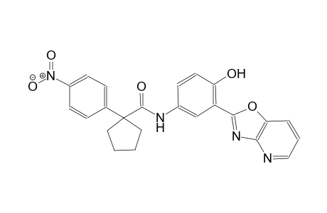cyclopentanecarboxamide, N-(4-hydroxy-3-oxazolo[4,5-b]pyridin-2-ylphenyl)-1-(4-nitrophenyl)-