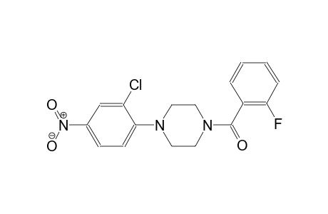 piperazine, 1-(2-chloro-4-nitrophenyl)-4-(2-fluorobenzoyl)-