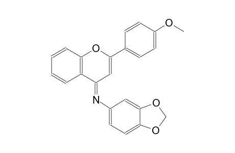 N-[(4E)-2-(4-methoxyphenyl)-4H-chromen-4-ylidene]-1,3-benzodioxol-5-amine