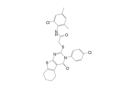 N-(2-chloro-4,6-dimethylphenyl)-2-{[3-(4-chlorophenyl)-4-oxo-3,4,5,6,7,8-hexahydro[1]benzothieno[2,3-d]pyrimidin-2-yl]sulfanyl}acetamide