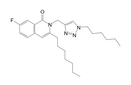 7-Fluoro-3-n-heptyl-2-[(1-n-hexyl-1H-1,2,3-triazol-4-yl)methyl]isoquinolin-1(2H)-one