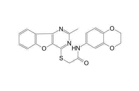 N-(2,3-dihydro-1,4-benzodioxin-6-yl)-2-[(2-methyl[1]benzofuro[3,2-d]pyrimidin-4-yl)sulfanyl]acetamide