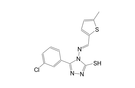 5-(3-chlorophenyl)-4-{[(E)-(5-methyl-2-thienyl)methylidene]amino}-4H-1,2,4-triazol-3-yl hydrosulfide
