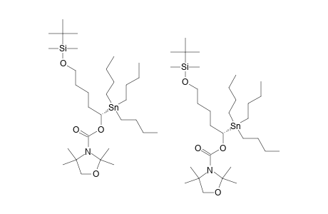 (1S)-5-(TERT.-BUTYLDIMETHYLSILYLOXY)-1-TRIBUTYLSTANNYL-PENTYL-2,2,4,4-TETRAMETHYL-1,3-OXAZOLIDINE-3-CARBOXYLATE