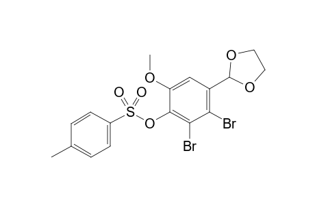 2-(2',3'-Dibromo-5'-methoxy-4'-toluene-p-sulfonyloxyphenyl)-1,3-dioxolane
