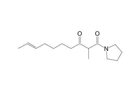 (E)-2-methyl-1-(1-pyrrolidinyl)-8-decene-1,3-dione