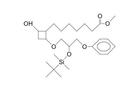 (1a,2B<R>,4B)-2-(2-<T-Butyl-dimethyl-silyloxy>-3-phenoxypropoxy)-4-hydroxy-cyclobutylheptanoic acid, methyl ester