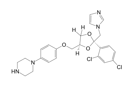 1-{p-{{2-(2,4-dichlorophenyl)-2-[(imidazol-1-yl)methyl]-1,3, -dioxolan-4-yl}methoxy}phenyl}piperazine