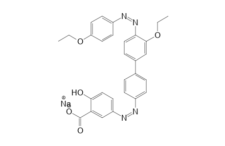 Benzoic acid, 5-[[3'-ethoxy-4'-[(4-ethoxyphenyl)azo][1,1'-biphenyl]-4-yl]azo]-2-hydroxy-, sodium salt