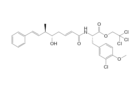 (2S)-3-(3-chloro-4-methoxy-phenyl)-2-[[(2E,5S,6R,7E)-5-hydroxy-6-methyl-8-phenyl-octa-2,7-dienoyl]amino]propionic acid 2,2,2-trichloroethyl ester