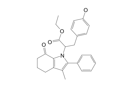 (S)-3-METHYL-2-PHENYL-1,4,5,6-TETRAHYDRO-7H-INDOL-7-OXO-1-(4-HYDROXYBENZYL)-ACETIC-ACID-ETHYLESTER