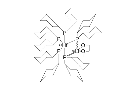 Bis(dicyclohexyl-phosphino)-hafnium dimethoxy-ethylene lithium