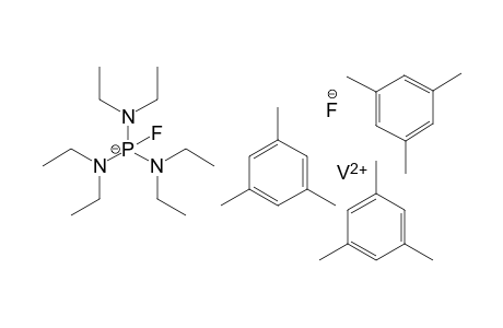 Vanadium(II) N-[bis(diethylamino)-fluoro-phosphanuidyl]-N-ethyl-ethanamine mesitylene fluoride