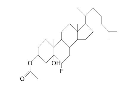 6b-Fluoro-5a-cholestane-3b,5-diol 3-acetate