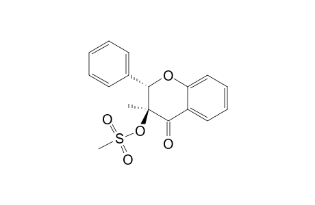 4H-1-Benzopyran-4-one, 2,3-dihydro-3-methyl-3-[(methylsulfonyl)oxy]-2-phenyl-, trans-