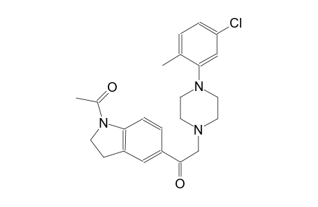 ethanone, 1-(1-acetyl-2,3-dihydro-1H-indol-5-yl)-2-[4-(5-chloro-2-methylphenyl)-1-piperazinyl]-