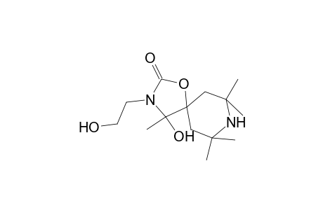 1-oxa-3,8-diazaspiro[4.5]decan-2-one, 4-hydroxy-3-(2-hydroxyethyl)-4,7,7,9,9-pentamethyl-