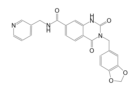 3-(1,3-benzodioxol-5-ylmethyl)-2,4-dioxo-N-(3-pyridinylmethyl)-1,2,3,4-tetrahydro-7-quinazolinecarboxamide