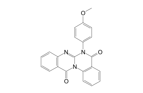 5H-Quinazolino[3,2-a]quinazoline-5,12(6H)-dione, 6-(4-methoxyphenyl)-