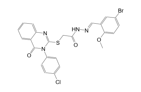 N'-[(E)-(5-bromo-2-methoxyphenyl)methylidene]-2-{[3-(4-chlorophenyl)-4-oxo-3,4-dihydro-2-quinazolinyl]sulfanyl}acetohydrazide