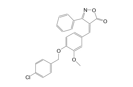 (4E)-4-{4-[(4-chlorobenzyl)oxy]-3-methoxybenzylidene}-3-phenyl-5(4H)-isoxazolone